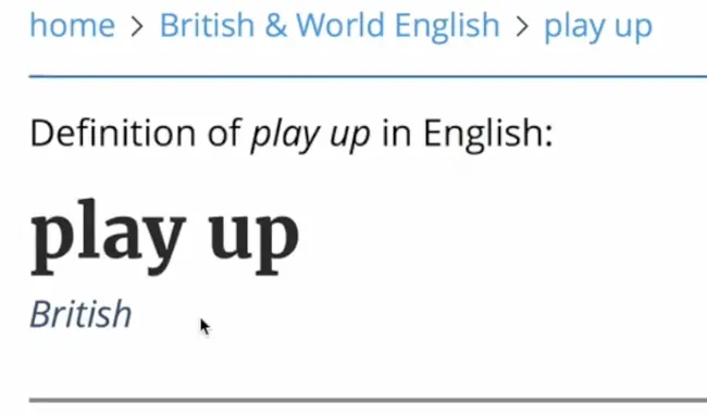 #134 - TO PLAY UP