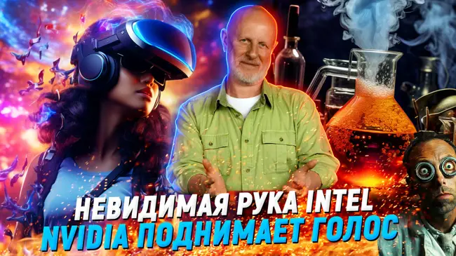 Кризис Intel, VR-леденец, спиртовые гонки, новые голоса нейросетей