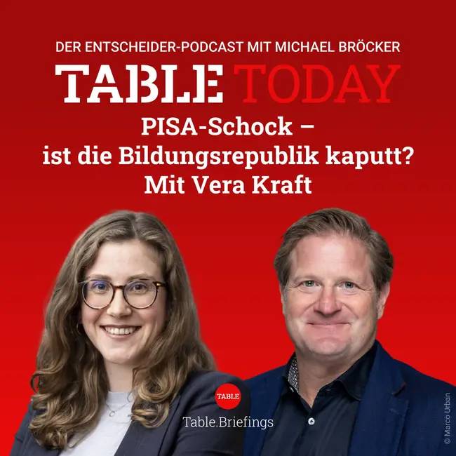 PISA-Schock - ist die Bildungsrepublik kaputt? Mit Vera Kraft
