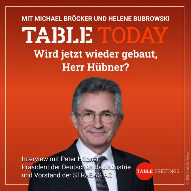 Wird jetzt wieder gebaut, Herr Hübner?