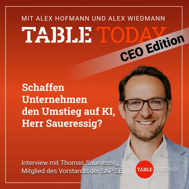 Schaffen Unternehmen den Umstieg auf KI, Herr Saueressig?