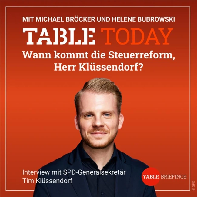 Wann kommt die Steuerreform, Herr Klüssendorf?