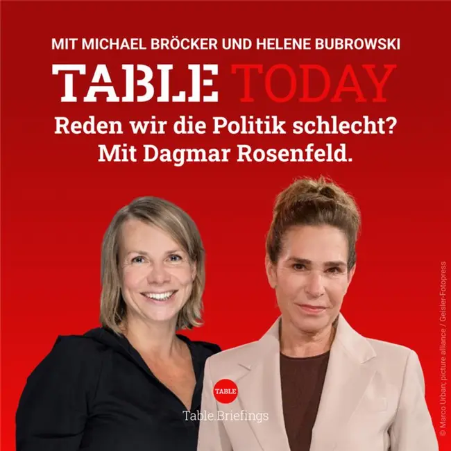 Reden wir die Politik schlecht? Mit Dagmar Rosenfeld.