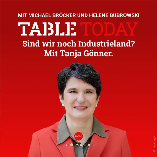 Sind wir noch Industrieland? Mit Tanja Gönner.