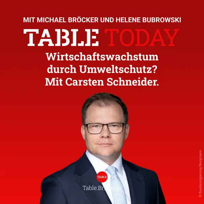 Wirtschaftswachstum durch Umweltschutz? Mit Carsten Schneider.