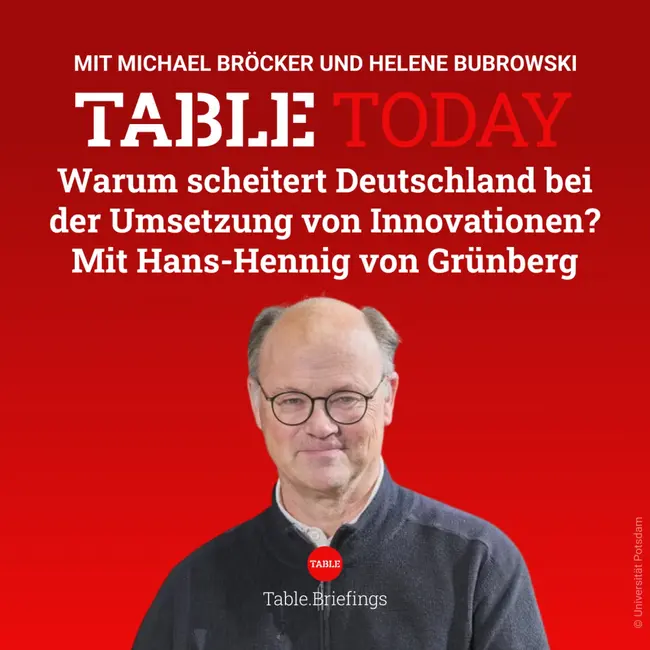 Warum scheitert Deutschland bei der Umsetzung von Innovationen? Mit Hans-Hennig von Grünberg