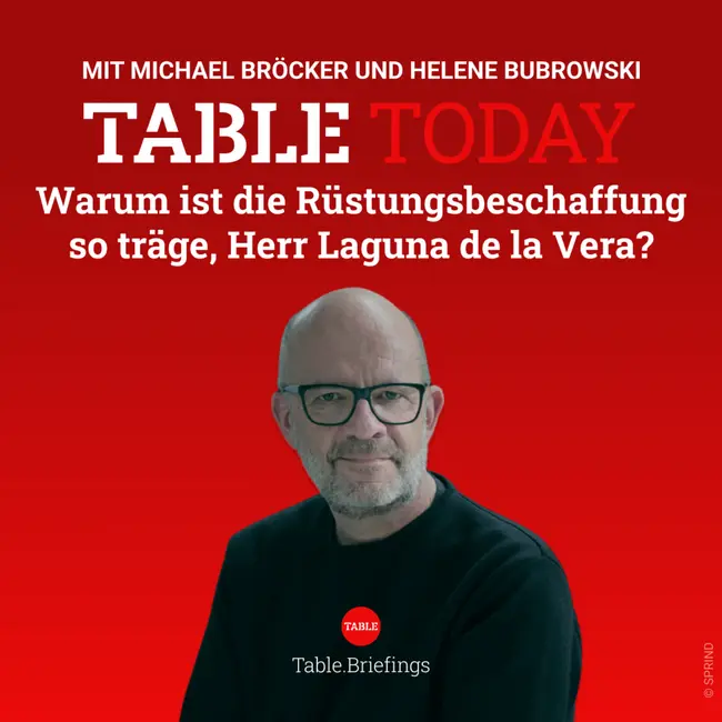 Warum ist die Rüstungsbeschaffung so träge, Herr Laguna de la Vera?
