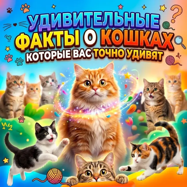 Удивительные факты о кошках, которые вас точно удивят