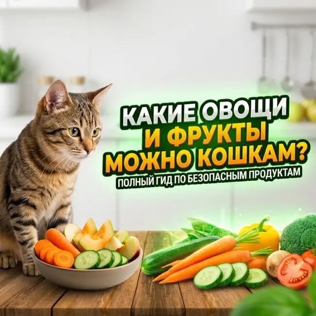 Какие овощи и фрукты можно давать кошкам? Полный гид по безопасным продуктам
