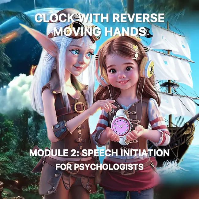 CLOCK WITH REVERSE MOVING HANDS. SPEECH INITIATION. MODULE 2 FOR PSYCHOLOGISTS.