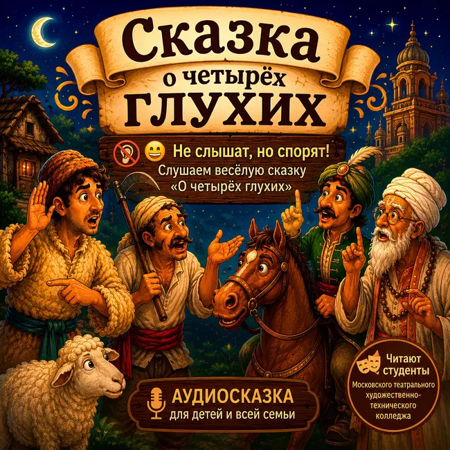 👂😄 Не слышат, но спорят! Слушаем весёлую сказку «О четырёх глухих»