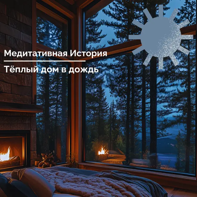 Теплый Дом с камином в дождливый вечер | История для отдыха