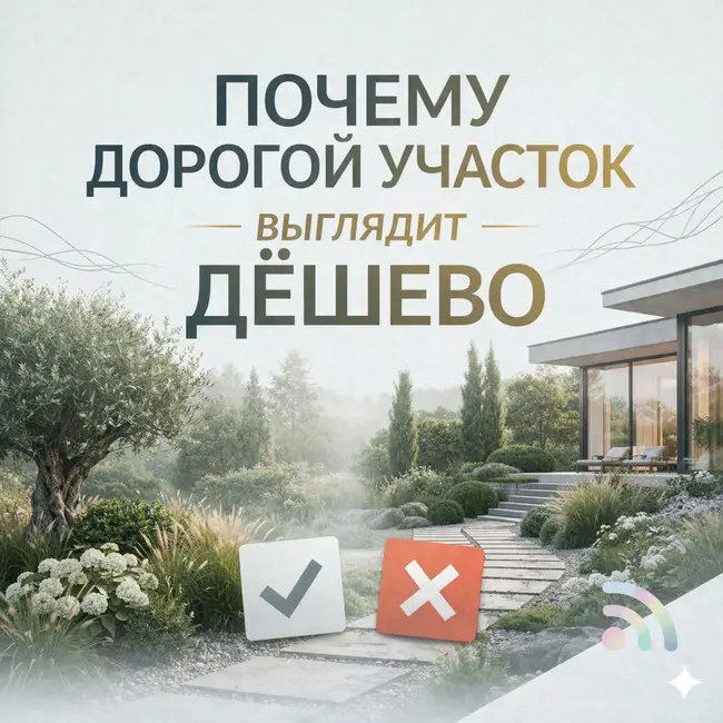 Почему дорогой участок выглядит дёшево