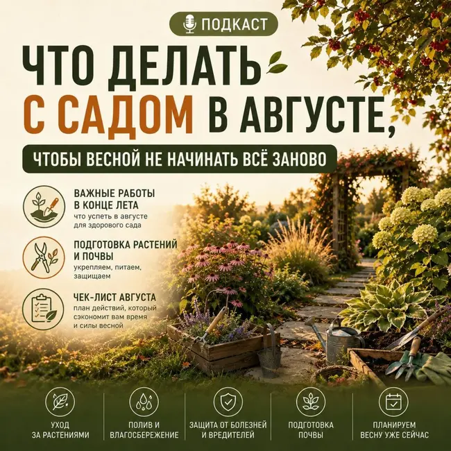 Что делать с садом в августе, чтобы весной не начинать всё заново?