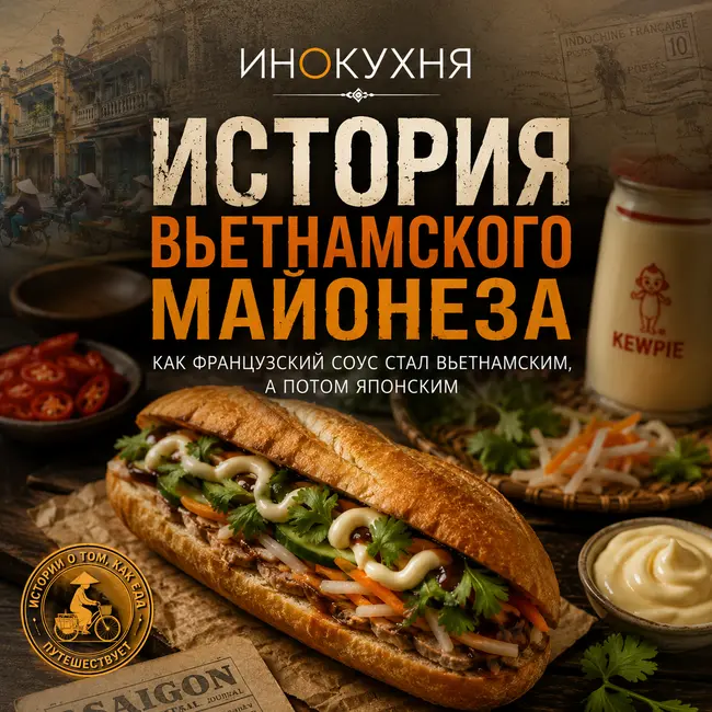 10 выпуск. История вьетнамского майонеза. Как фрацузский соус стал вьетнамским, а потом - японским