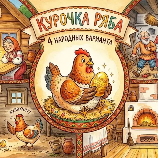 Мышка, яйцо и 4 истории: сравниваем народные варианты „Курочки Рябы“