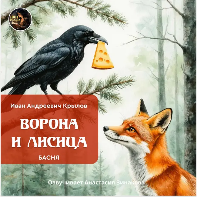Ворона и Лисица / Иван Андреевич Крылов / Озвучивает Анастасия Зинакова