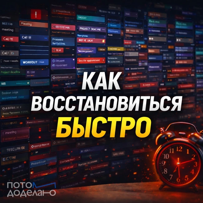 Как восстанавливаться, если совсем нет времени | Потом доделаю