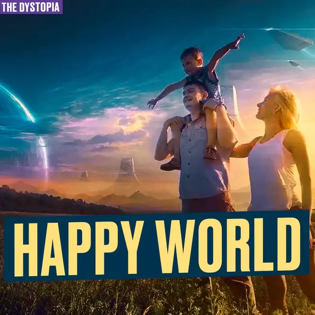 A happy world. A dystopian story about a world where everyone is Happy. Science fiction. Audiobook