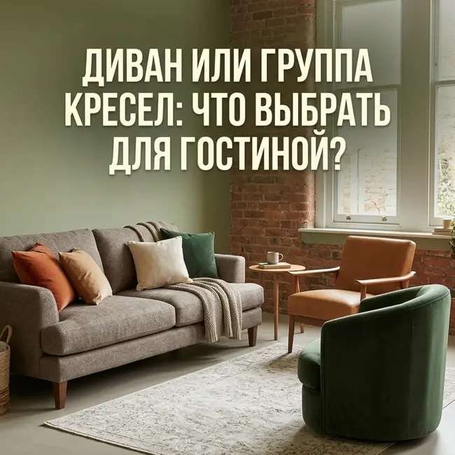 Диван или группа кресел: что выбрать для гостиной?