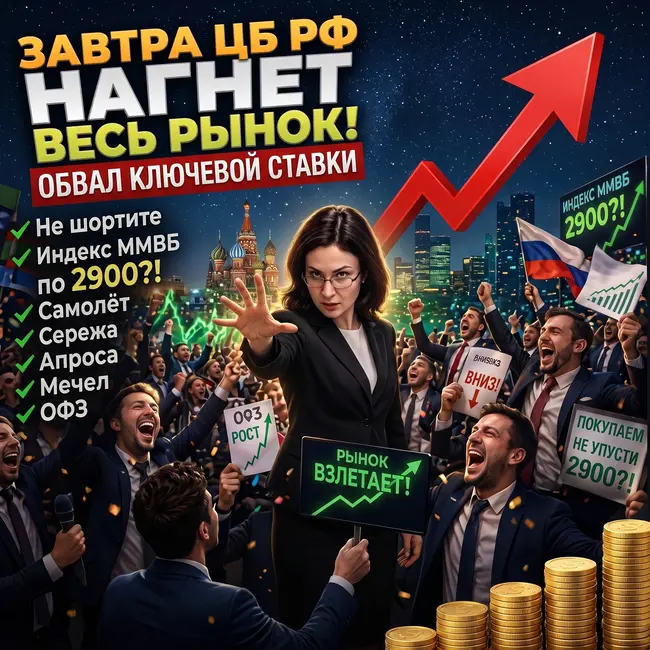 ЦБ нагнет рынок в пятницу! Не шортите / Индекс Ммвб по 2900?!