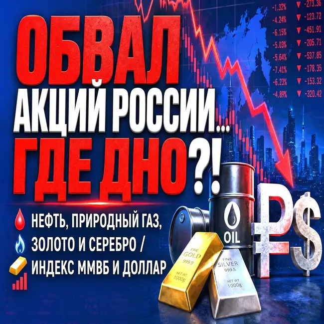 Где дно акций России?/ Нефть, газ, золото, серебро/ ММВБ и доллар