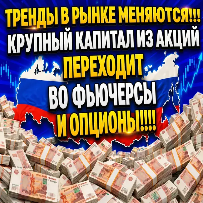Крупный капитал уходит из акций во фьючерсы и опционы