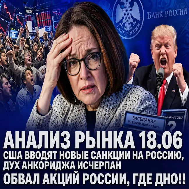 Анализ рынка 18.06 / США вводят новые санкции / Где дно акций России?