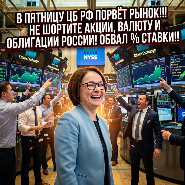В пятницу ЦБ РФ порвет рынок! Не шортите акции и облигации!