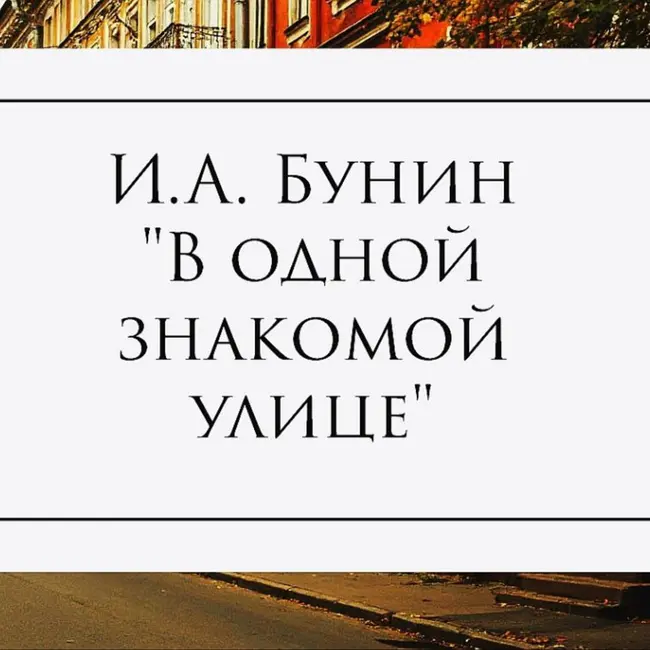 Рассказ И.А. Бунина "В одной знакомой улице"