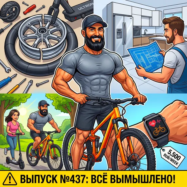 Выпуск №437: Тест-драйв кастомного велика за 150 тысяч рублей из проката, ремонт мотор-колеса Ultron и заказ идеальной кухни с пластиковыми фасадами