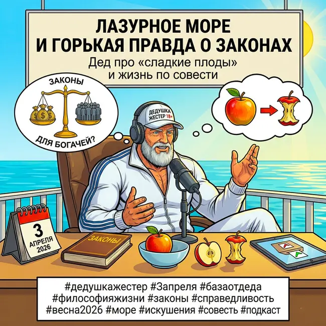 Выпуск 365. 🌊 ЛАЗУРНОЕ МОРЕ И ГОРЬКАЯ ПРАВДА О ЗАКОНАХ | Дед про «сладкие плоды» и жизнь по совести