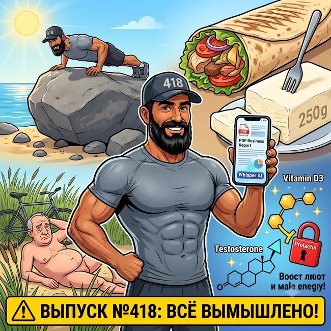 Выпуск №418: Дикий пляжный интим под прожектором, золотая шаурма за 400 рублей и как Дед делает элитные отчеты через ИИ за 20 минут