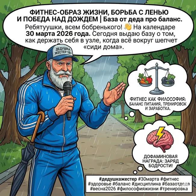 Выпуск 364. 🥗 ФИТНЕС-ОБРАЗ ЖИЗНИ, БОРЬБА С ЛЕНЬЮ И ПОБЕДА НАД ДОЖДЕМ | База от деда про баланс