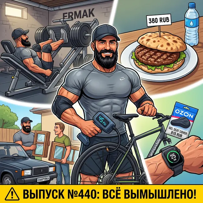 Выпуск №440: Финал 7-дневного вело-марафона, бицепс-памп в подвале «Ермака» и почему Дед выбирает жим ногами вместо осевых приседов