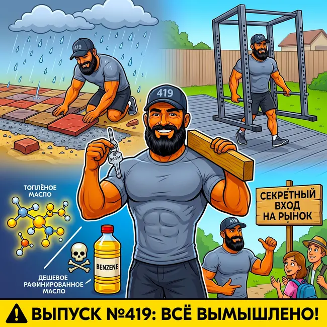 Выпуск №419: Сделка века за 6.5 млн, плиточный дзен под кубанским ливнем и почему рафинированное масло медленно убивает твою печень