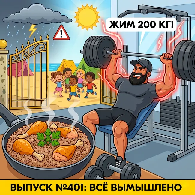 ВЫПУСК №401: Как победить лень, глядя на стадионных калек, и почему Деду везут личную качалку