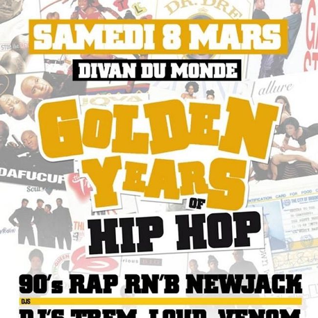 Mix by Dj Trem 100% Rap/Rnb 90's (Golden Years Of Hip Hop / 8 mars @Divan du monde).