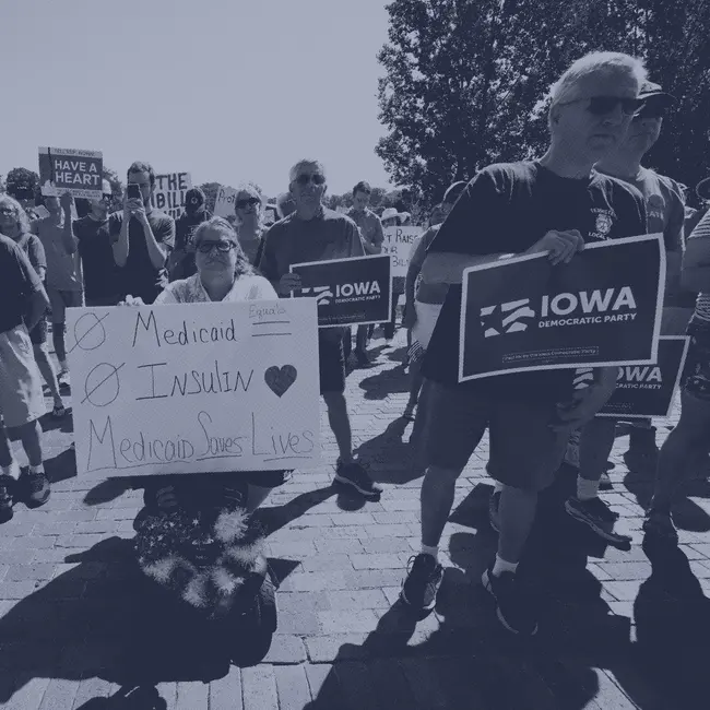 Democrats target working-class voters in Iowa and Montana