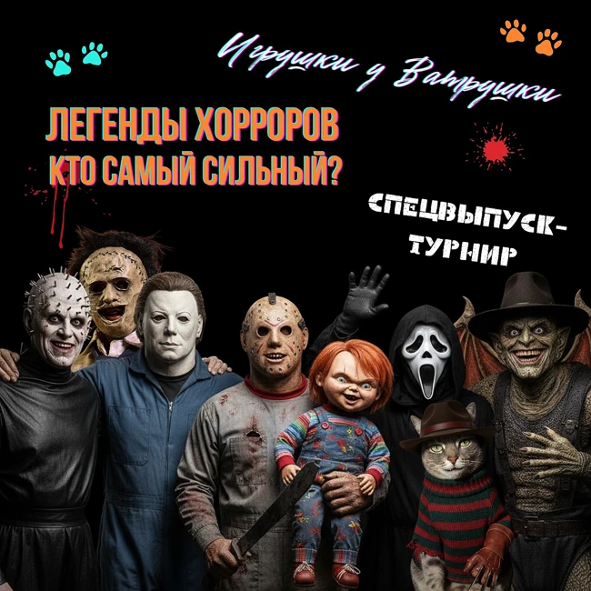 Хэллоунский турнир суперзлодеев хорроров. Кто сильнее? Фредди, Джейсон, Джиперс Криперс, Майкл Майерс, Чаки, Кожаное лицо, Крик, Пинхэд