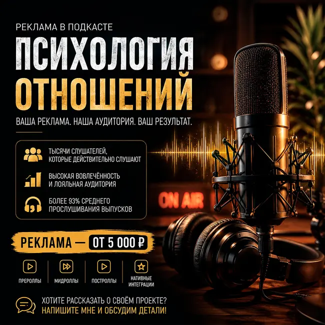 Реклама в подкасте «Психология отношений»