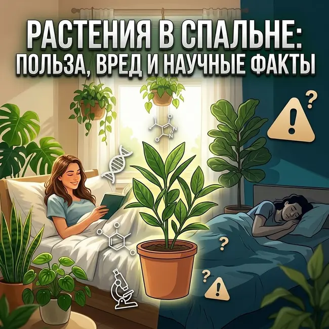 Растения в спальне: польза, вред и научные факты