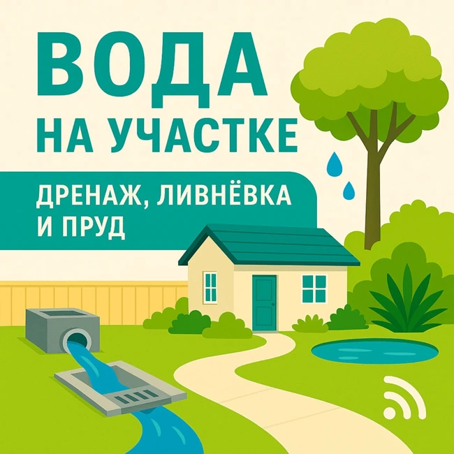 Вода на участке: дренаж, ливнёвка и пруд — зачем это всё нужно