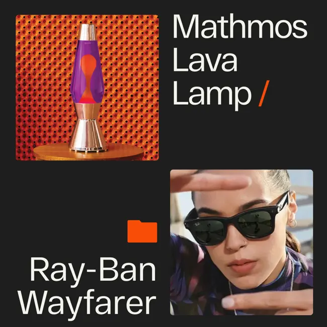 Mathmos Lava Lamp / Ray-Ban Wayfarer