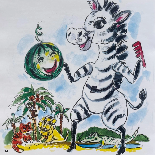 Сказка о том, как арбуз стал полосатым