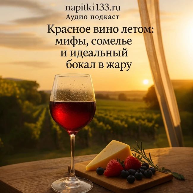 Аудио подкаст- Красное вино летом: мифы, сомелье и идеальный бокал в жару
