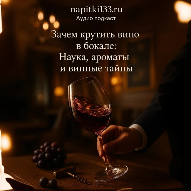Аудио подкаст-  Зачем крутить вино в бокале: Наука, ароматы и винные тайны