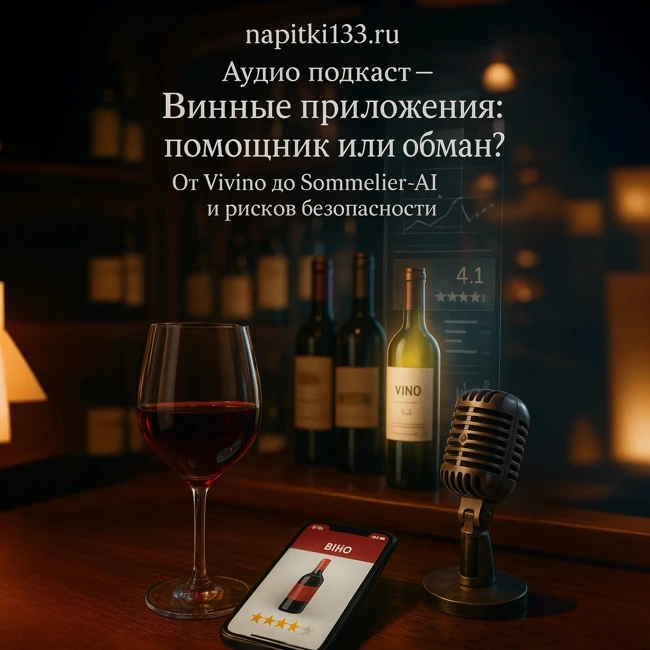 Аудио подкаст-Винные приложения: помощник или обман? От Vivino до Sommelier-AI и рисков безопасности