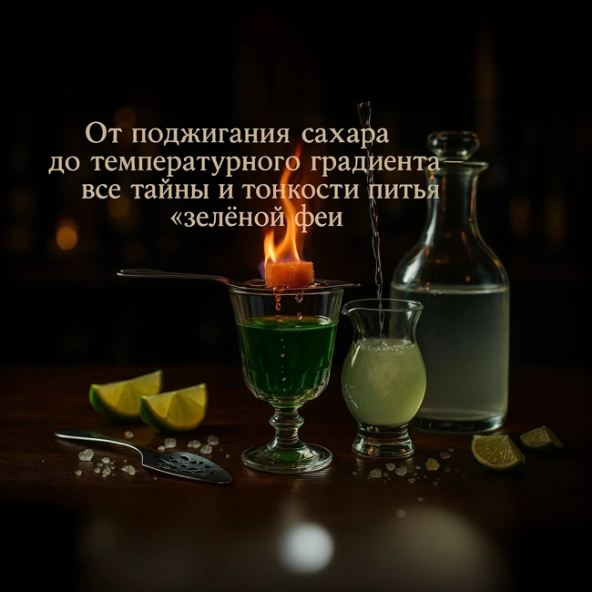 Аудио подкаст-Абсент: От поджигания сахара до температурного градиента – все тайны и тонкости питья "зеленой феи"