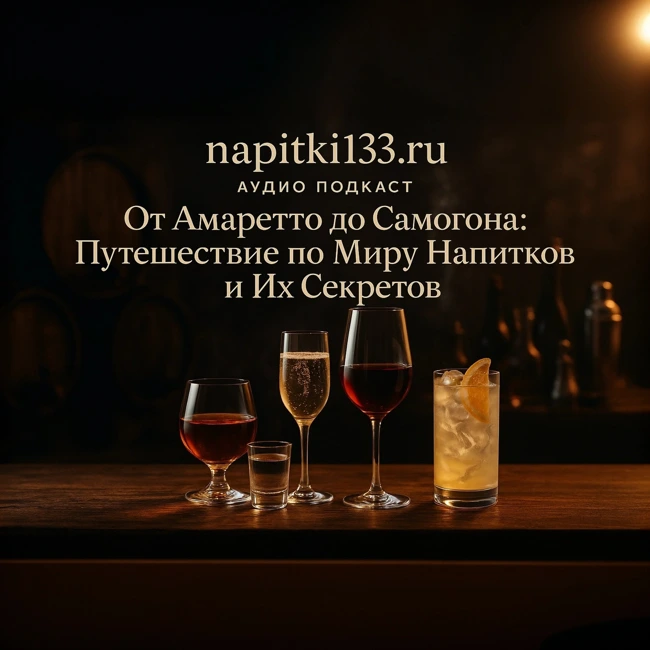 Аудио подкаст-От Амаретто до Самогона: Путешествие по Миру Напитков и Их Секретов
